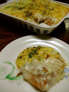 秋鮭のホワイトソースグラタン-レシピのメイン写真
