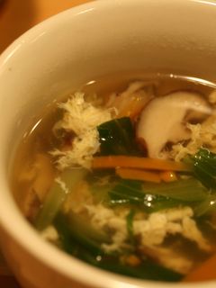 必殺!色んな食感☆チンゲンサイ中華スープ-レシピのメイン写真