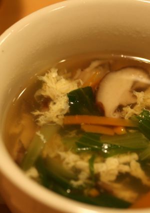 必殺！色んな食感☆チンゲンサイ中華スープ-レシピのメイン写真