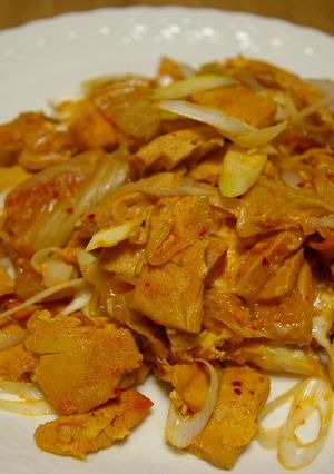 キムチと高野豆腐の炒め物-レシピのメイン写真