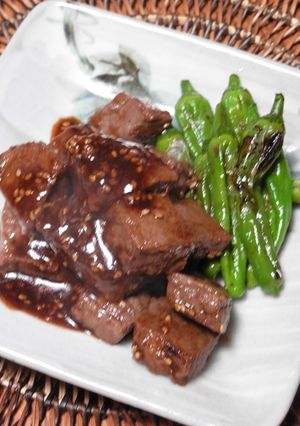 さいころステーキ　オイスターごまソース-レシピのメイン写真