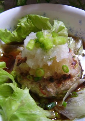 ヘルシーさっぱり枝豆＆きんぴらハンバーグ-レシピのメイン写真