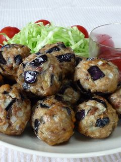 秋刀魚と茄子の揚げ団子-レシピのメイン写真