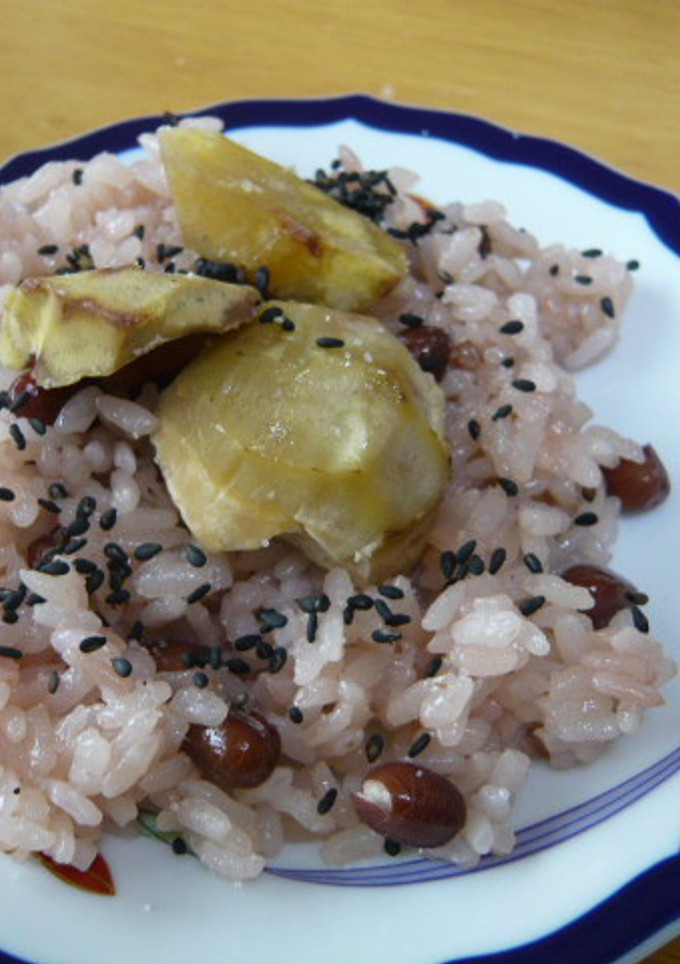 我が家の栗お赤飯　-レシピのメイン写真