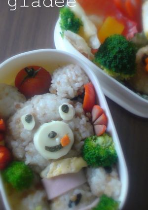 キャラ弁☆アメリカンドーナツベアー-レシピのメイン写真
