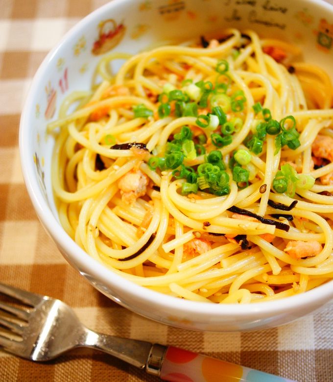 ✿鮭と塩昆布の和風パスタ✿-レシピのメイン写真