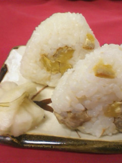 栗ごはんおむすび-レシピのメイン写真