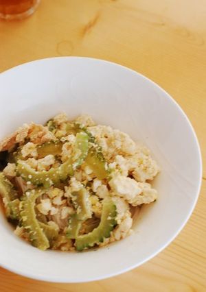 ゴーヤと豆腐蒸し-レシピのメイン写真
