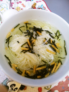 夜食にも★お茶漬けそうめん。-レシピのメイン写真