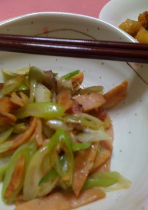 チャーシューと長ネギのゴマ油炒め-レシピのメイン写真