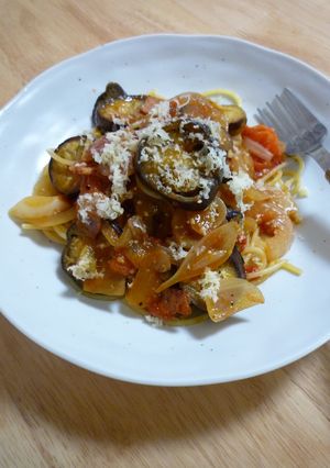 カリカリベーコンのナストマトパスタ-レシピのメイン写真