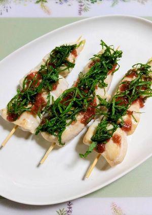高たんぱく低カロ！ささみ大葉梅ぼし鶏串焼-レシピのメイン写真