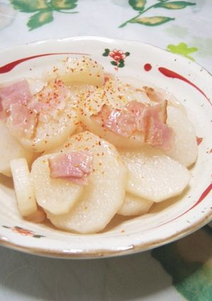 長いもとベーコンの炒め煮-レシピのメイン写真