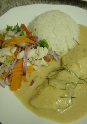 タイ料理-白身魚のココナッツソースがけ-レシピのメイン写真
