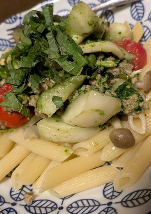 塩パスタ 菜の花ソース-レシピのメイン写真
