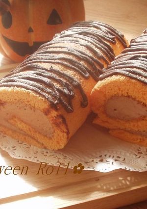 ✿ハロウィン　ロールケーキ✿-レシピのメイン写真