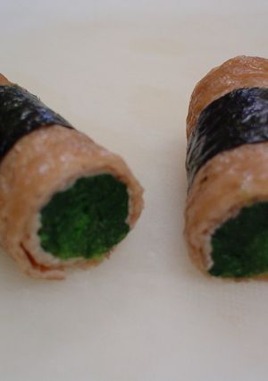 お弁当のおかず　ほうれん草の稲荷巻き-レシピのメイン写真