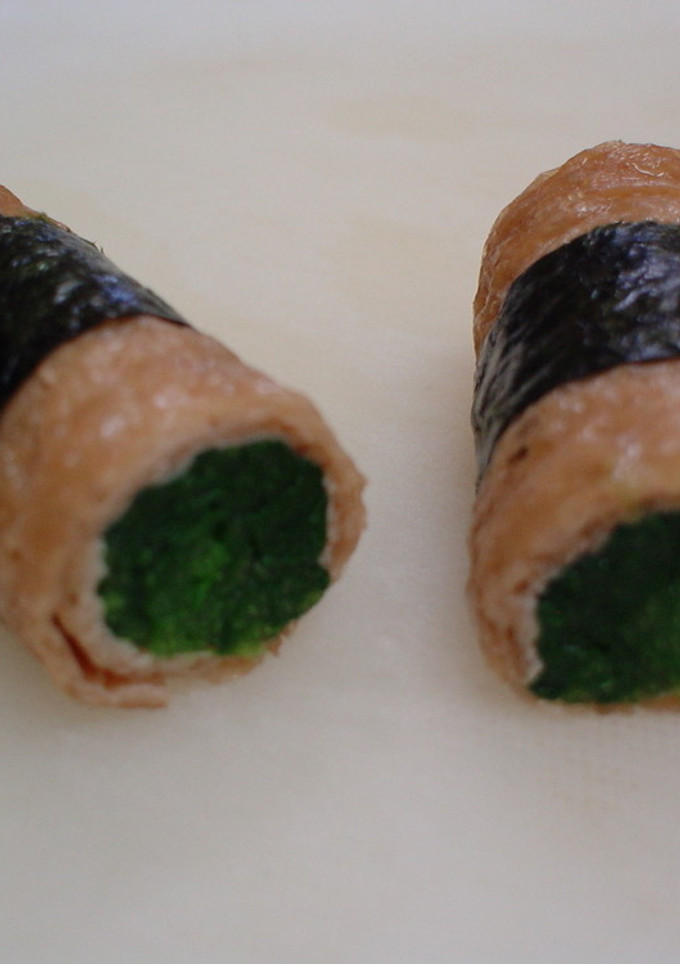 お弁当のおかず　ほうれん草の稲荷巻き-レシピのメイン写真
