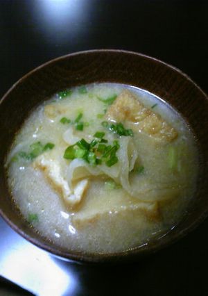 冷凍厚揚げ＊切り干し大根の味噌汁-レシピのメイン写真