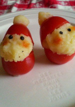 かわいい♪ サンタのポテトサラダ-レシピのメイン写真