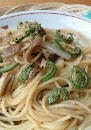 山の恵み♪こごみのパスタ-レシピのメイン写真