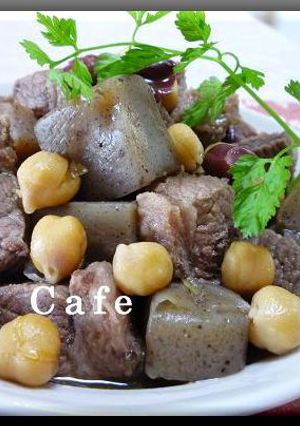 牛肉とこんにゃくとひよこ豆の八角煮-レシピのメイン写真