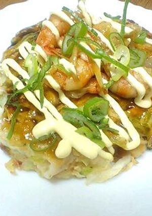 お豆腐入り♪シーフードお好み焼-レシピのメイン写真