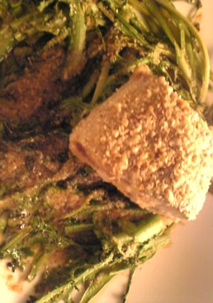 鯖の缶詰と春菊の胡麻オーブン焼き-レシピのメイン写真