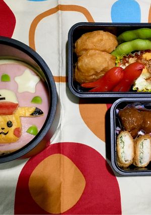 簡単キャラ弁　サトシピカチュウ⭐️-レシピのメイン写真