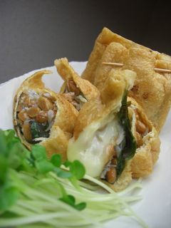 油揚げの焼き巾着♡納豆チーズ青じそしらす-レシピのメイン写真