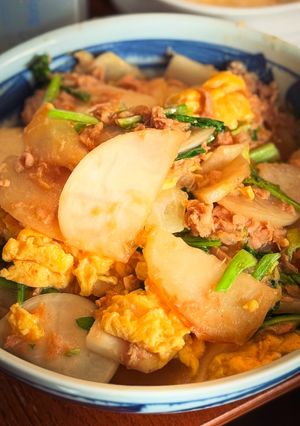 ジューシー＆ヘルシー！かぶとツナの卵とじ-レシピのメイン写真