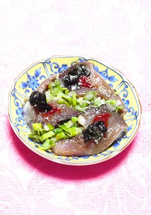 秋！戻り鰹のお造りの食べ方②韓国おつまみ編-レシピのメイン写真