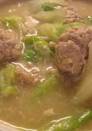 レタスと肉だんごのスープ-レシピのメイン写真