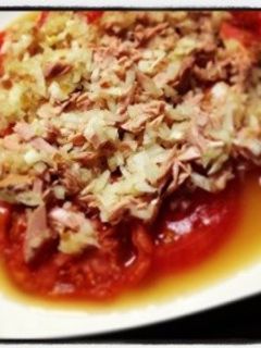 ツナとたまねぎでトマトのご馳走サラダ-レシピのメイン写真