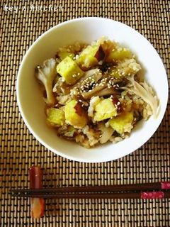 舞茸とさつまいもの味噌炊き込みご飯-レシピのメイン写真
