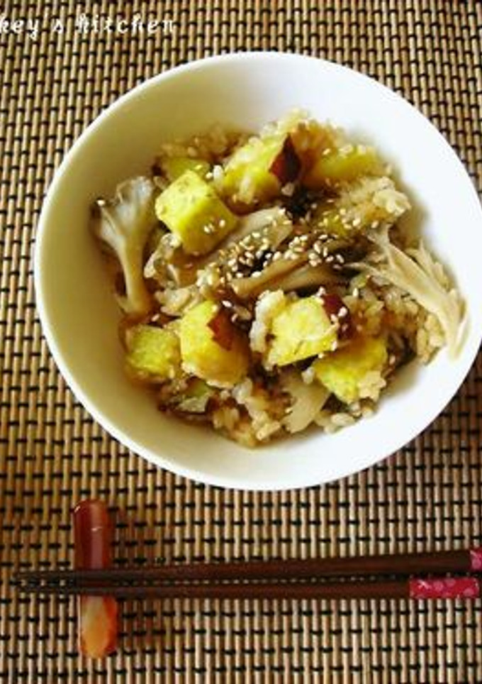 舞茸とさつまいもの味噌炊き込みご飯-レシピのメイン写真
