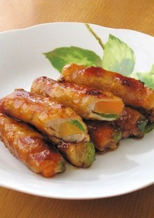 ∮人参ピーマン✰甘辛✰彡肉巻き照焼き∮-レシピのメイン写真