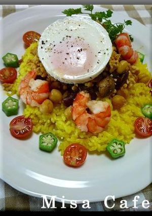 海老とサラダ豆入りドライカレー-レシピのメイン写真