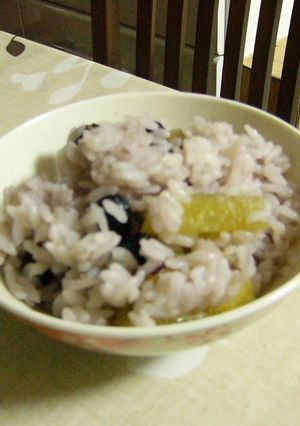 黒豆&さつまいもごはん-レシピのメイン写真