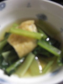 小松菜と油揚げの簡単超スピード煮物-レシピのメイン写真