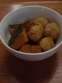 鶏肉団子とかぼちゃの煮物-レシピのメイン写真