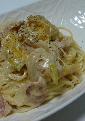 ベーコンとかぼちゃのクリームパスタ-レシピのメイン写真