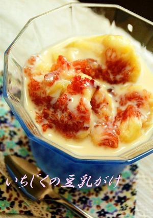 つぶつぶとろ～り☆いちじくの豆乳がけ♪-レシピのメイン写真