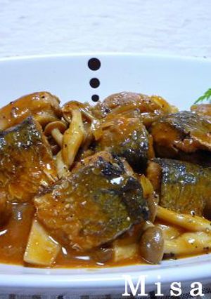 秋刀魚と鶏肉のきのこソース煮-レシピのメイン写真