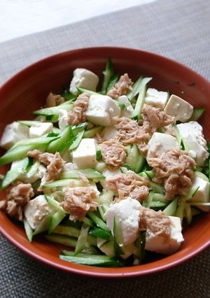さっぱり豆腐のツナドレッシングサラダ-レシピのメイン写真
