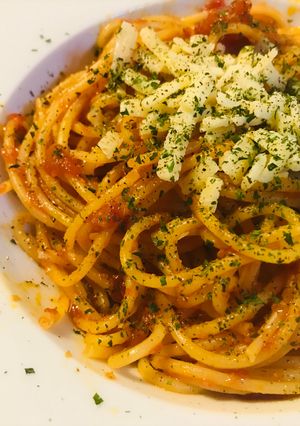 トマト缶で作るシンプルトマトソースパスタ-レシピのメイン写真