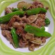 豚肉としし唐の甘酢炒め♪
