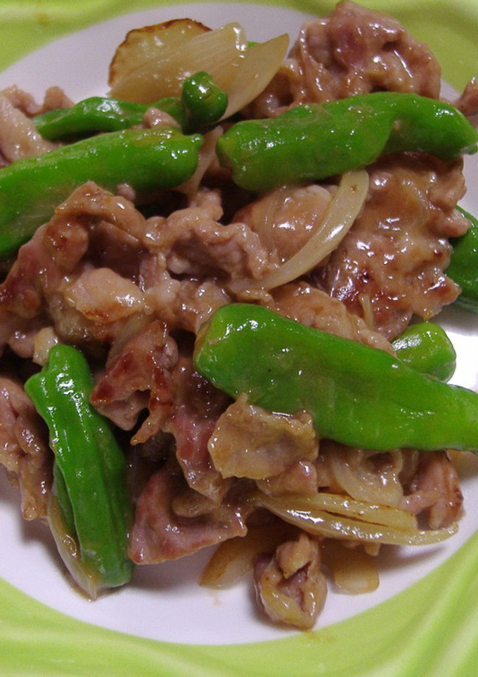豚肉としし唐の甘酢炒め♪-レシピのメイン写真