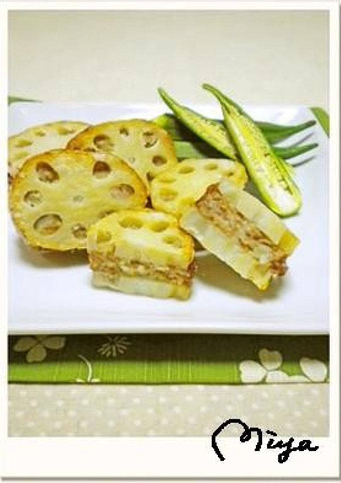 レンコンのはさみ揚げ＊柚子胡椒風味＊-レシピのメイン写真