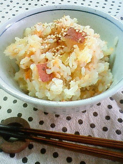栄養満点!!さつまいもニンジンごはん-レシピのメイン写真